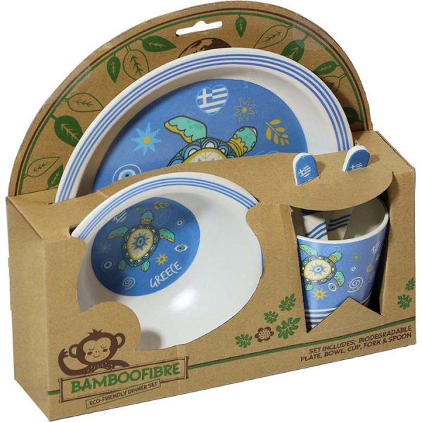 ΣΕΤ ΦΑΓΗΤΟΥ ΠΑΙΔΙΚΟ ΜΕ ΧΕΛΩΝΑ GREECE ΜΠΛΕ