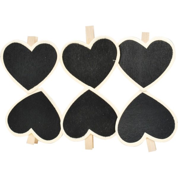 ΜΑΥΡΟΠΙΝΑΚΑΣ ΚΑΡΔΙΑ ΜΕ ΚΛΙΠ ΣΕΤ6 /6Χ6ΕΚ