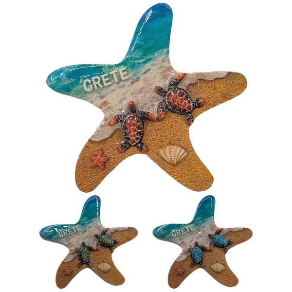 MAGNET STARFISH CRETE  9Χ9CM