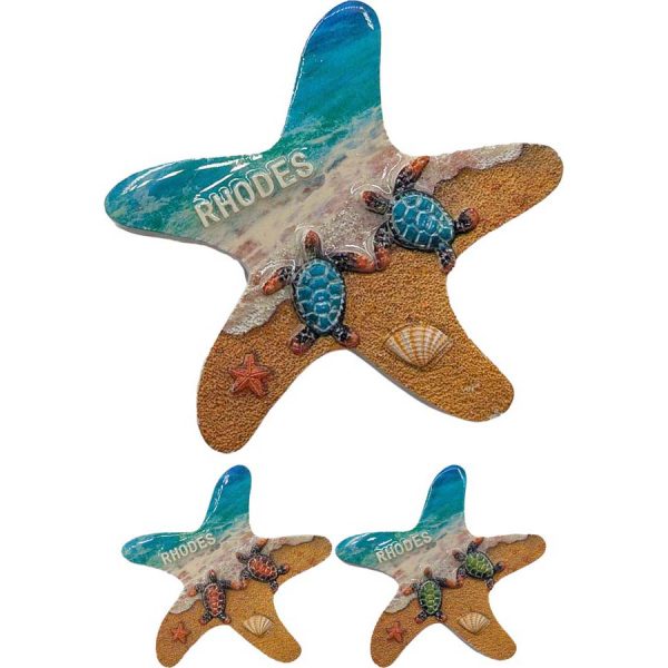 ΜΑΓΝΗΤΑΚΙ ΑΣΤΕΡΙΑΣ ΜΕ ΧΕΛΩΝΑ ΡΟΔΟΣ 3ΧΡΩΜ/9Χ9ΕΚ /ΣΥΣΚ10