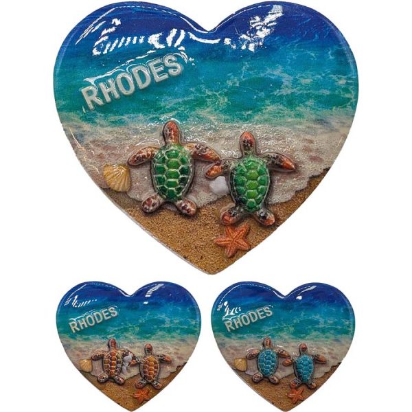 MAGNET HEART RHODES  7,5Χ6,5CM