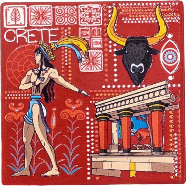 MAGNET SQUARE MINOTAUR CRETE  7,5Χ7,5CM