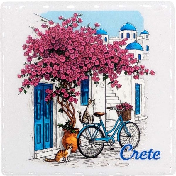 MAGNET SQUARE BIKE CRETE  7,5Χ7,5CM