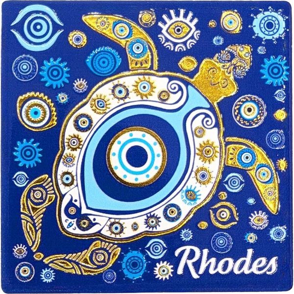 MAGNET SQUARE TURTLE RHODES  7,5Χ7,5CM