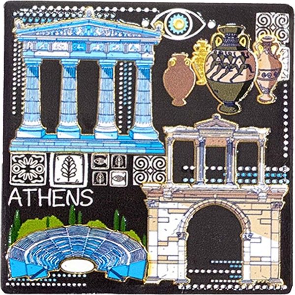 ΜΑΓΝΗΤΑΚΙ ΤΕΤΡΑΓ. ΣΤΥΛΟΙ ΟΛΥΜΠΙΟΥ ΔΙΟΣ ΑΘΗΝΑ ΧΡΥΣΟ /7,5Χ7,5ΕΚ /ΣΥΣΚ10