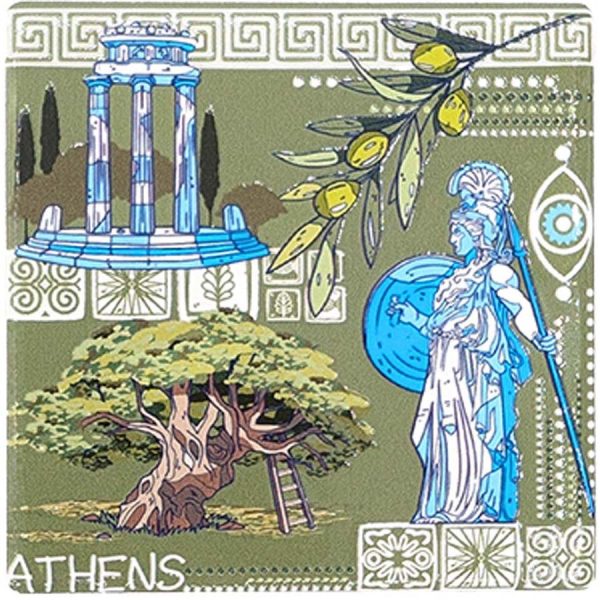 ΜΑΓΝΗΤΑΚΙ ΤΕΤΡΑΓ. ΘΕΑ ΑΘΗΝΑ ΚΑΙ ΕΛΙΑ ΑΘΗΝΑ /7,5Χ7,5ΕΚ /ΣΥΣΚ10