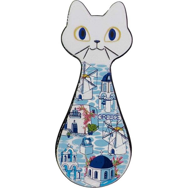 MAGNET SHAPE CAT WITH ISLAND VIEW  7,5Χ7,5CM