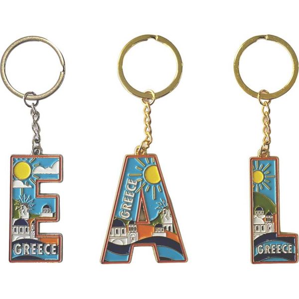 KEY RINGS LETTERS A-E-L