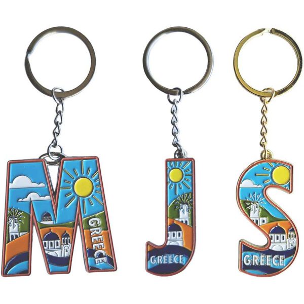 KEY RINGS LETTERS M-S-J