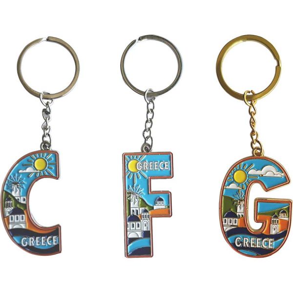 KEY RINGS LETTERS C-F-G