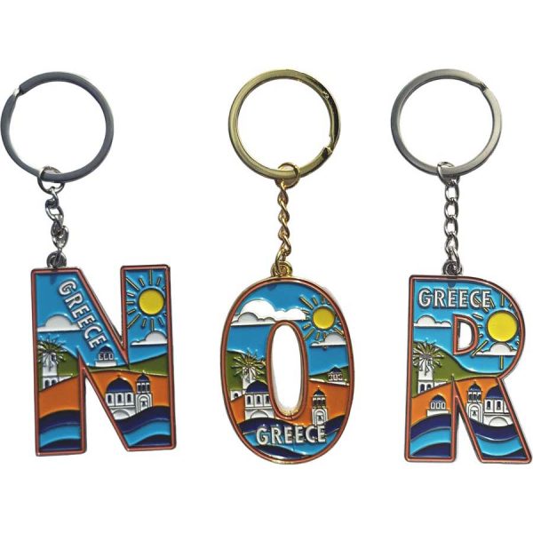 KEY RINGS LETTERS N-O-R
