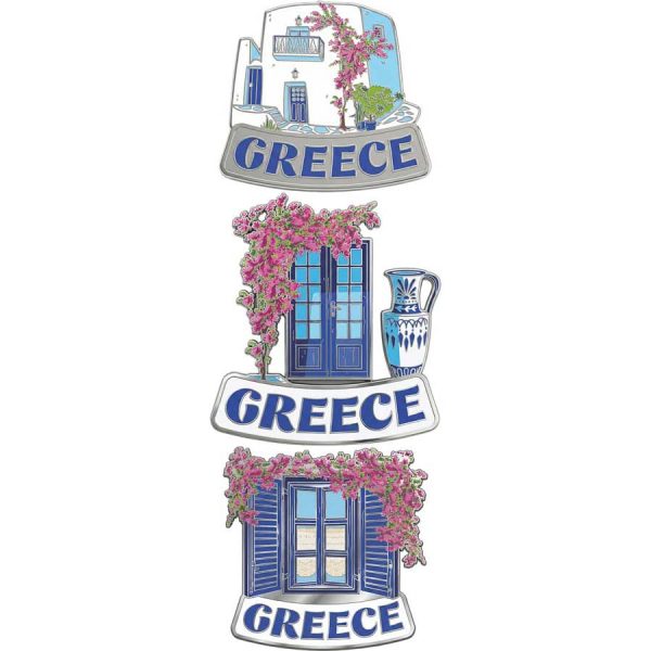 PINS WITH FLOWERS GREECE