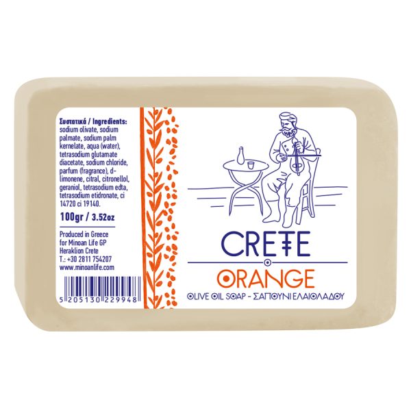 ΣΑΠΟΥΝΙ ΕΛΑΙΟΛΑΔΟΥ ΚΡΗΤΗ ΠΟΡΤΟΚΑΛΙ 100gr /ΣΥΣΚ24