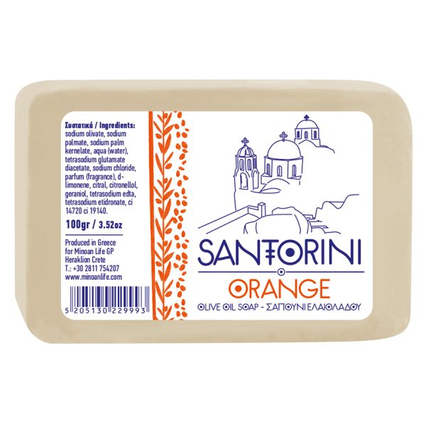 ΣΑΠΟΥΝΙ ΕΛΑΙΟΛΑΔΟΥ ΣΑΝΤΟΡΙΝΗ ΠΟΡΤΟΚΑΛΙ 100gr /ΣΥΣΚ24