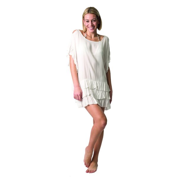 ΦΟΡΕΜΑ ΜΕ ΦΡΑΜΠΑΛΑ ΛΕΥΚΟ /ONE SIZE