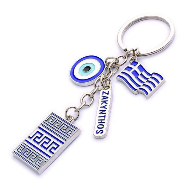 ZAKYNTHOS 4 CHARM KEYCHAIN