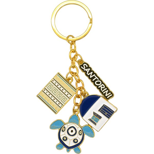 KEYRING TURTLE SANTORINI