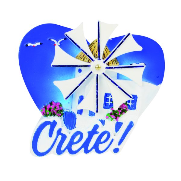 ΜΑΓΝΗΤΑΚΙ ΚΑΡΔΙΑ ΑΝΕΜΟΜΥΛΟΣ CRETE /5X7ΕΚ /ΣΥΣΚ10