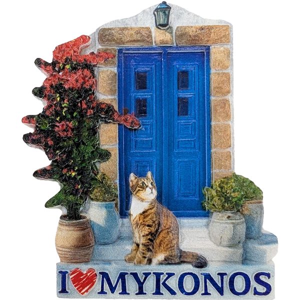 MAGNET WITH CAT I LOVE MYKONOS