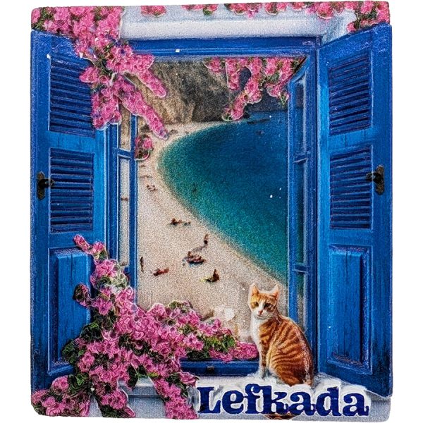 MAGNET WITH CAT LEFKADA