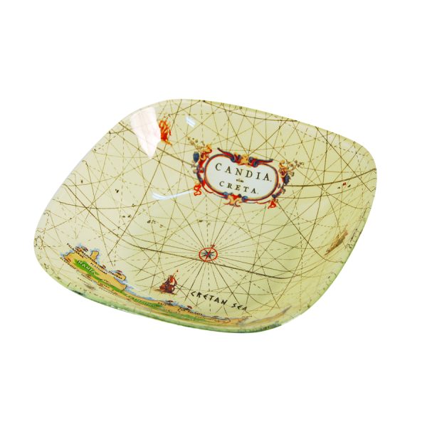 SQUARE GLASS BOWL  15X15X4CM