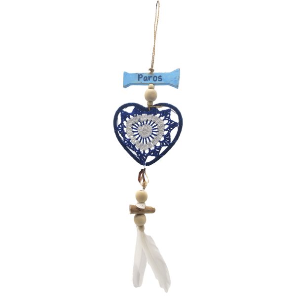 HANGING HEART PAROS  13X40CM