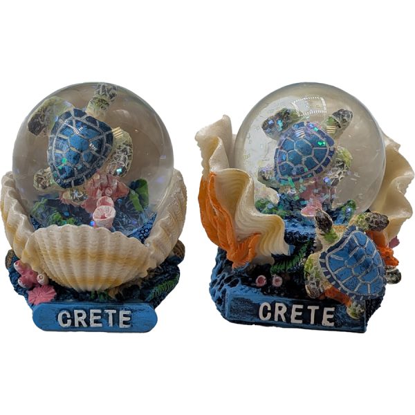 WATERBALL WITH TURTLE CRETE  7Χ6Χ6,5CM