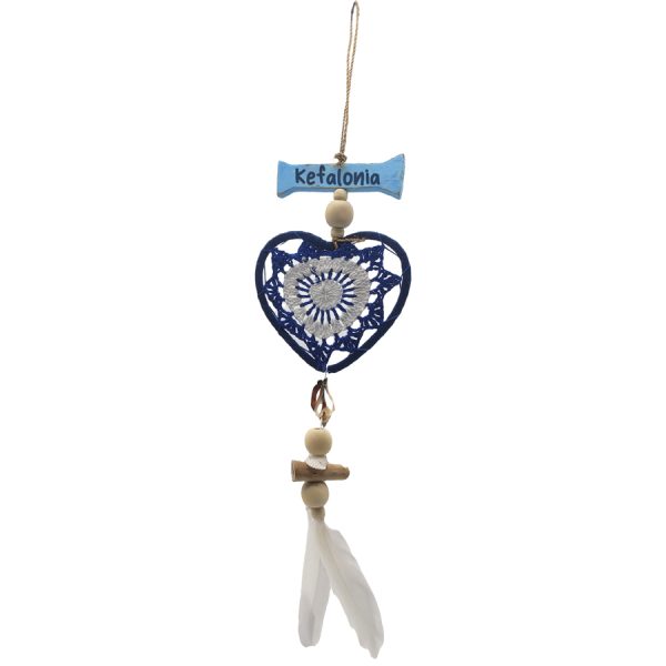 HANGING HEART KEFALONIA  13X40CM