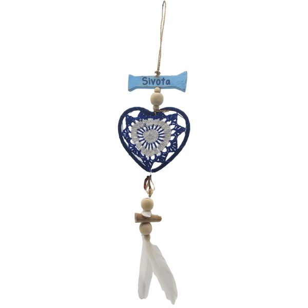 HANGING HEART SYVOTA  13X40CM