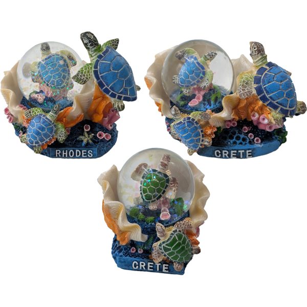 WATERBALL WITH TURTLE RHODES  11Χ6Χ7CM