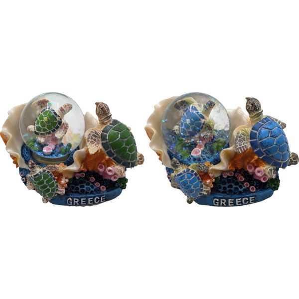 WATERBALL WITH TURTLE GREECE  12Χ8Χ9CM