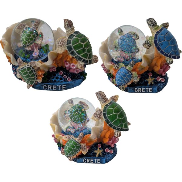 WATERBALL WITH TURTLE CRETE  12Χ8Χ9CM