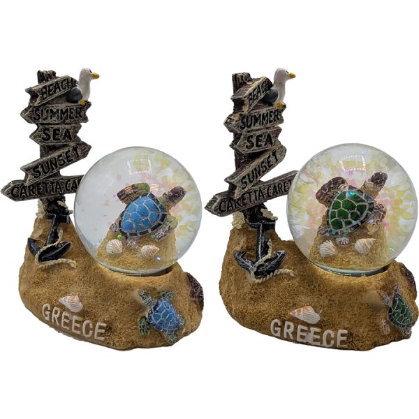 WATERBALL WITH TURTLE GREECE  6Χ7Χ10ΕΚ-8Χ6Χ8,5CM