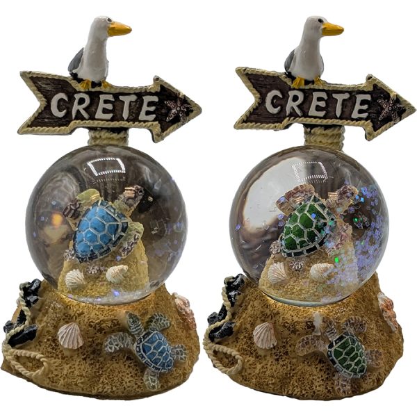 WATERBALL WITH TURTLE CRETE  6Χ7Χ10ΕΚ-8Χ6Χ8,5CM