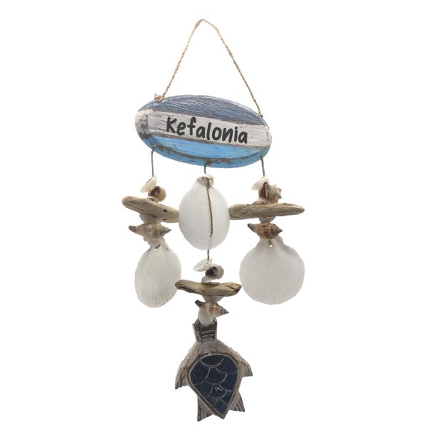 HANGING TURTLE AND SHELL KEFALONIA  15X35CM