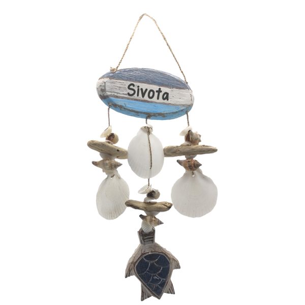 HANGING TURTLE AND SHELL SYVOTA  15X35CM