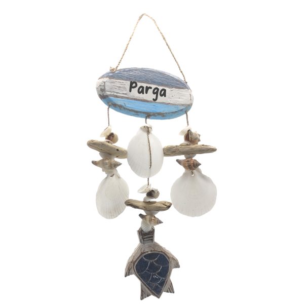 HANGING TURTLE AND SHELL PARGA  15X35CM