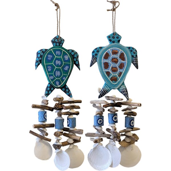 PENDANT WITH TURTLE AND SHELLS  45Χ17CM