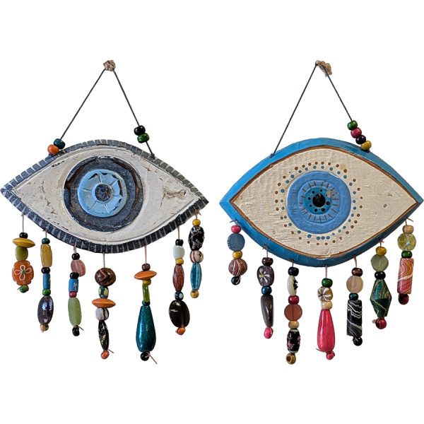 PENDANT WITH EYE WITH BEADS 2DESIGNS  25Χ15CM