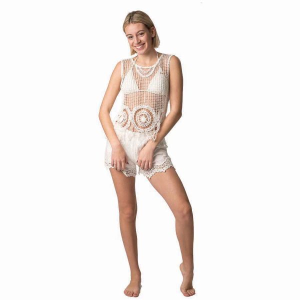 ΜΠΛΟΥΖΑΚΙ ΔΙΑΤΡΗΤΟ ΑΜΑΝΙΚΟ ΛΕΥΚΟ /ONE SIZE