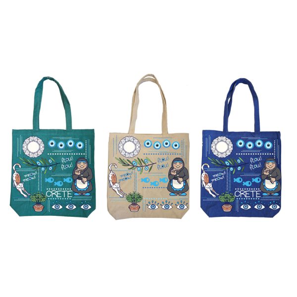 ΤΣΑΝΤΑ ΚΑΜΒΑΣ ΜΕ ΜΑΤΑΚΙΑ ΚΡΗΤΗ /43Χ43ΕΚ /ΣΥΣΚ6 /3ΧΡΩΜ