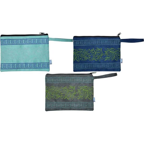 ΤΣΑΝΤΑ ΘΑΛΑΣΣΗΣ ΜΕ ΦΥΛΛΑ ΕΛΙΑΣ 3ΧΡΩΜ  28Χ20ΕΚ  ΣΥΣΚ6