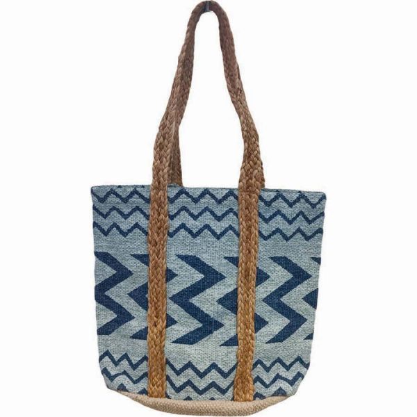 ΤΣΑΝΤΑ ΘΑΛΑΣ. ΨΑΘΙΝΗ ΜΠΛΕ /35X40ΕΚ