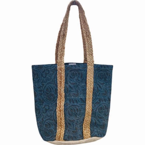 ΤΣΑΝΤΑ ΘΑΛΑΣ. ΨΑΘΙΝΗ ΜΠΛΕ /35X40ΕΚ