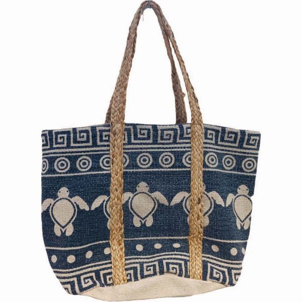 ΤΣΑΝΤΑ ΘΑΛΑΣ. ΨΑΘΙΝΗ ΜΕ ΧΕΛΩΝΙΤΣΕΣ ΜΠΛΕ /40Χ60ΕΚ