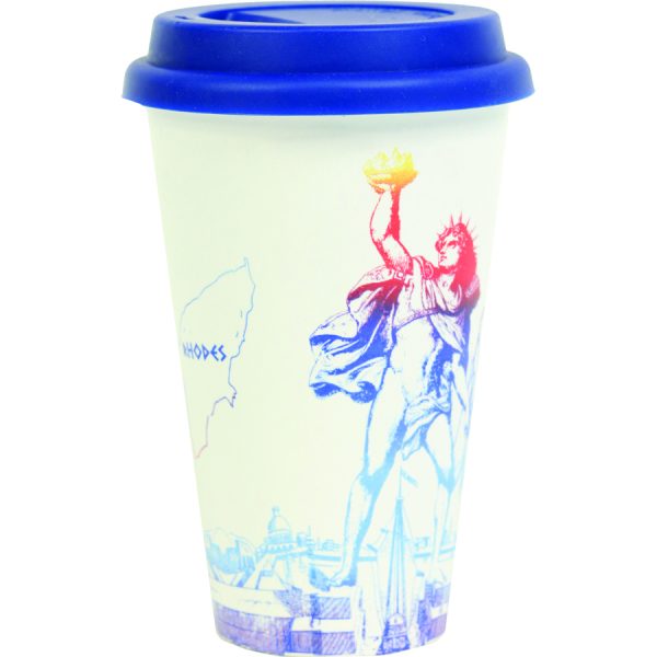 CERAMIC MUG WITH LID  9Χ6Χ14CM