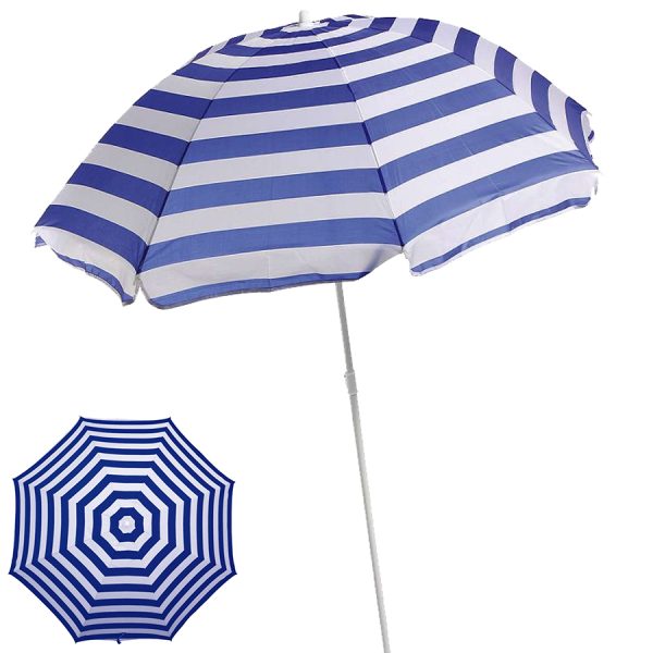 ΟΜΠΡΕΛΑ ΘΑΛΑΣ.ΝΑΥΛΟΝ ΜΕ UV  ΡΙΓΕ ΑΣΠΡΟ-ΜΠΛΕ /ΣΥΣΚ12