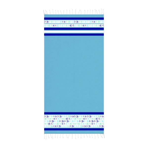 ΠΕΤΣΕΤΑ PESTEMAL ΜΕ ΚΡΟΣΙΑ ΨΑΡΑΚΙ ΓΑΛΑΖΙΟ /90Χ180ΕΚ /ΣΥΣΚ3