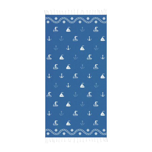 ΠΕΤΣΕΤΑ PESTEMAL ΜΕ ΚΡΟΣΙΑ ΚΑΡΑΒΑΚΙ ΣΚΟΥΡΟ ΜΠΛΕ /90Χ180ΕΚ /ΣΥΣΚ3