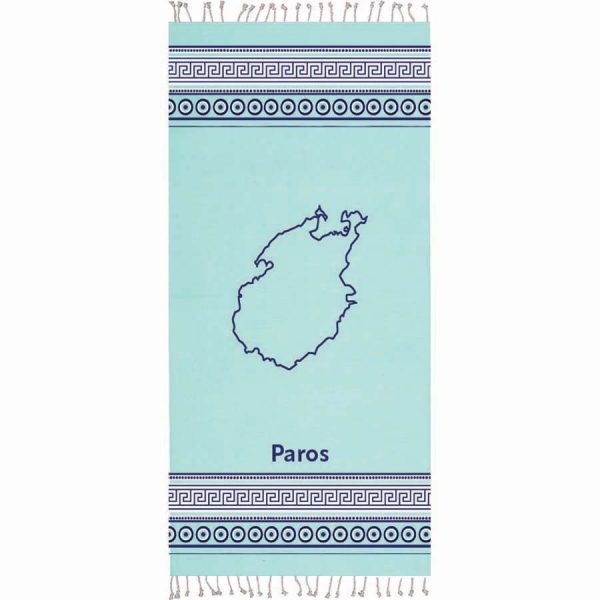 PRINTED BEACH TOWEL MAP OF PAROS /90Χ180ΕΚ